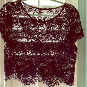 Black lace top